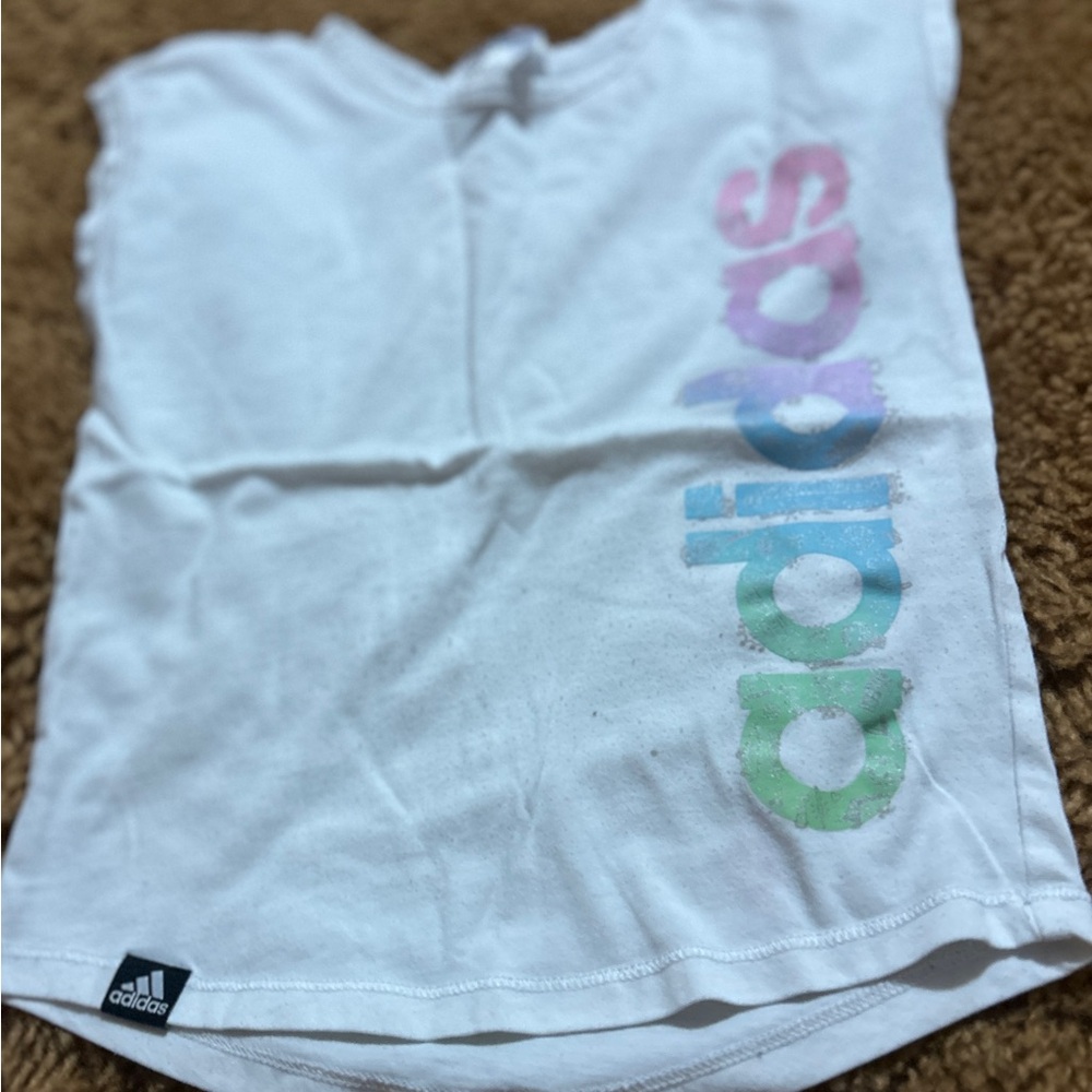 Adidas Kids White Logo Tank Top